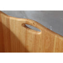 ALFI brand AB1187 57" Free Standing Rubber Wooden Soaking Bathtub with Headrest