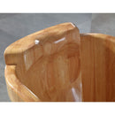 ALFI brand AB1187 57" Free Standing Rubber Wooden Soaking Bathtub with Headrest