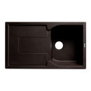 ALFI brand AB1620DI-C Chocolate 34" Single Bowl Granite Composite Kitchen Sink with Drainboard
