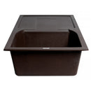 ALFI brand AB1620DI-C Chocolate 34" Single Bowl Granite Composite Kitchen Sink with Drainboard