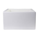 ALFI brand AB2418ARCH-B  24" Biscuit Arched Apron Thick Wall Fireclay Single Bowl Farm Sink