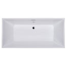 ALFI brand AB8832 67 inch White Rectangular Acrylic Free Standing Soaking Bathtub