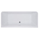 ALFI brand AB8859 67 inch White Rectangular Acrylic Free Standing Soaking Bathtub