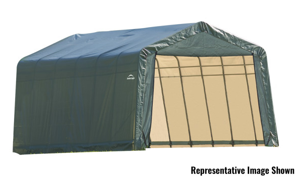 Shelter Logic ShelterCoat 13 x 28 ft. Garage Peak Green STD