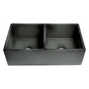 ALFI brand ABCO3318DB Concrete Color 33 inch Reversible Double Fireclay Farmhouse Kitchen Sink