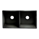 ALFI brand ABCO3318DB Concrete Color 33 inch Reversible Double Fireclay Farmhouse Kitchen Sink