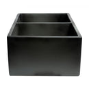 ALFI brand ABCO3318DB Concrete Color 33 inch Reversible Double Fireclay Farmhouse Kitchen Sink