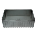 ALFI brand ABCO3318DB Concrete Color 33 inch Reversible Double Fireclay Farmhouse Kitchen Sink