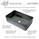 ALFI brand ABCO3318DB Concrete Color 33 inch Reversible Double Fireclay Farmhouse Kitchen Sink