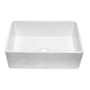ALFI brand ABHP3020SB Hammered Platinum/Fluted 30 inch Reversible Single Fireclay Farmhouse Kitchen Sink