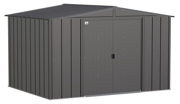 Shelter Logic Arrow Classic Steel Storage Shed, 10x8, Charcoal