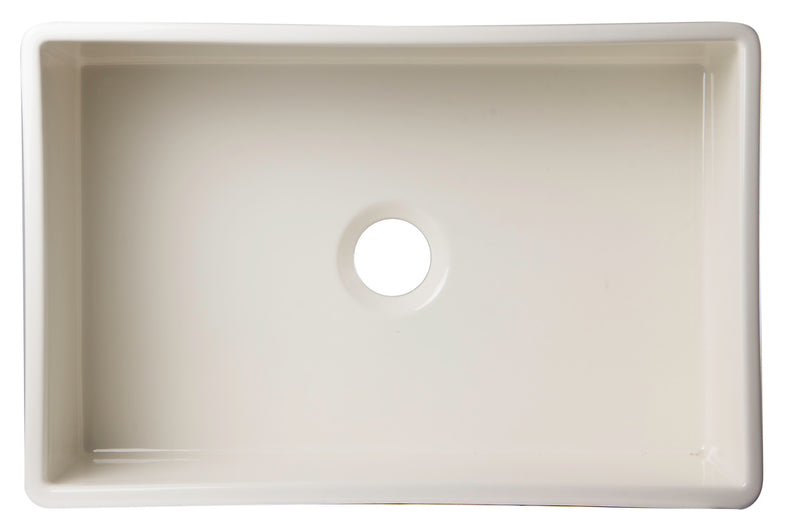 ALFI brand AB510-B Biscuit 30" Contemporary Smooth Apron Fireclay Farmhouse Kitchen Sink