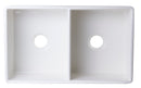 ALFI brand AB538-B Biscuit 32" Smooth Apron Double Bowl Fireclay Farmhouse Kitchen Sink