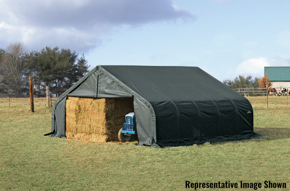 Shelter Logic ShelterCoat 22 x 24 ft. Garage Peak Green STD