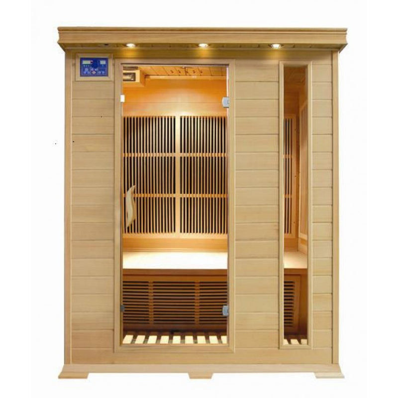 SunRay HL300C Aspen 3 Person Hemlock Sauna w/Carbon Heaters