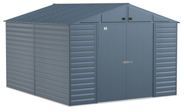 Shelter Logic Arrow Select Steel Storage Shed, 10x12, Blue Grey