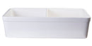 ALFI brand AB512-W White 32" Double Bowl Lip Apron Fireclay Farmhouse Kitchen Sink with 1 3/4" Lip