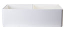 ALFI brand AB538-B Biscuit 32" Smooth Apron Double Bowl Fireclay Farmhouse Kitchen Sink
