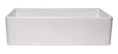 ALFI brand ABF3618 36" White Thin Wall Single Bowl Smooth Apron Fireclay Kitchen Farm Sink