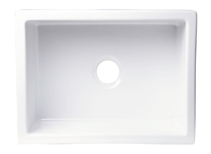 ALFI brand AB2418UM-B   24" x 18" Undermount Biscuit Fireclay Kitchen Sink