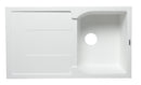 ALFI brand AB1620DI-W White 34" Single Bowl Granite Composite Kitchen Sink with Drainboard