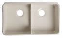 ALFI brand AB5123-B Biscuit 32" Short Wall Double Bowl Lip Apron Fireclay Farmhouse Kitchen Sink