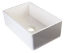 ALFI brand AB509-B Biscuit 30" Fluted Apron Single Bowl Fireclay Farmhouse Kitchen Sink