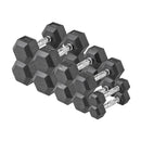 Lifeline Hex Rubber Dumbbell Fitness Training Weight Set