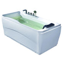 EAGO LK1102-L White Acrylic 63" Soaking Tub with Fixtures