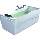 EAGO LK1102-R White Acrylic 63" Soaking Tub with Fixtures