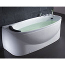 EAGO LK1104-R White Right Drain Acrylic 6' Soaking Tub with Fixtures