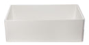ALFI brand AB533-W 33" White Smooth Apron Single Bowl Fireclay Farm Sink