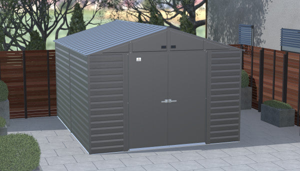 Shelter Logic Arrow Select Steel Storage Shed, 10x12, Charcoal
