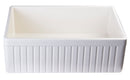ALFI brand AB509-B Biscuit 30" Fluted Apron Single Bowl Fireclay Farmhouse Kitchen Sink