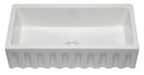 ALFI brand AB3618HS-W 36 inch White Reversible Smooth / Fluted Single Bowl Fireclay Farm Sink