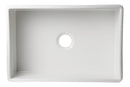 ALFI brand AB511-W White 30" Decorative Lip Apron Single Bowl Fireclay Farmhouse Kitchen Sink