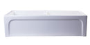 ALFI brand AB3918ARCH-W  39" White Arched Apron Thick Wall Fireclay Double Bowl Farm Sink