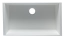 ALFI brand AB3322UM-W White 33" Single Bowl Undermount Granite Composite Kitchen Sink