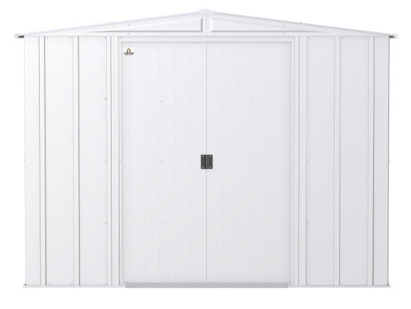 Shelter Logic Arrow Classic Steel Storage Shed, 8x6, Flute Grey