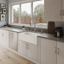 ALFI brand ABF3618 36" White Thin Wall Single Bowl Smooth Apron Fireclay Kitchen Farm Sink