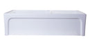 ALFI brand AB3618ARCH-W  36" White Arched Apron Thick Wall Fireclay Double Bowl Farm Sink