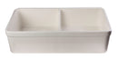 ALFI brand AB5123-B Biscuit 32" Short Wall Double Bowl Lip Apron Fireclay Farmhouse Kitchen Sink