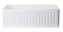 ALFI brand AB509-B Biscuit 30" Fluted Apron Single Bowl Fireclay Farmhouse Kitchen Sink