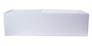 ALFI brand AB3618DB-W  36" White Smooth Apron Thick Wall Fireclay Double Bowl Farm Sink