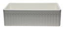 ALFI brand AB532-B 33" Biscuit Single Bowl Fluted Apron Fireclay Farm Sink