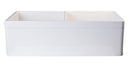 ALFI brand AB539-B Biscuit 32" Decorative Lip Apron Double Bowl Fireclay Farmhouse Kitchen Sink